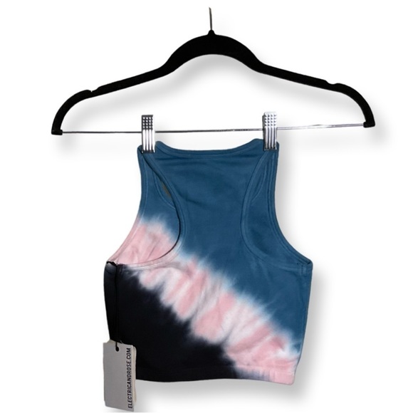 🔥 SALE - NWT Women’s Electric & Rose Tie Dye Sports Bra Top - Size XS - Picture 9 of 9